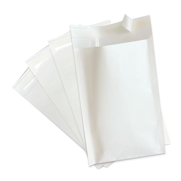 200PCS Business Envelope 175 x 240mm 107gsm Wax-Lined Laminated Paper MailerTear & Moist Resistant - White