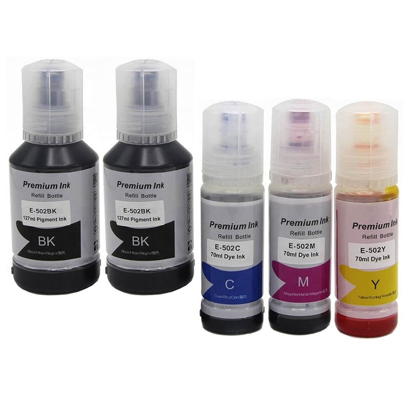 10-Pack Generic Epson T502 EcoTank Ink Bottles [4BK+2C+2M+2Y]