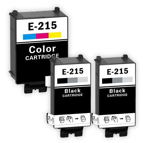 3 Pack Generic Epson 215 [2BK+CL] Ink Combo [C13T215192+C13T216092]