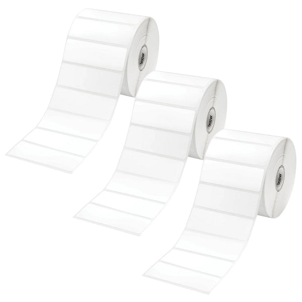 Brother RD-S04C1 RDS04C1 Original Black Text on White Die Cut Label Roll 3PK 76mm x 25mm - 1500 labels per roll (3 Rolls in total)