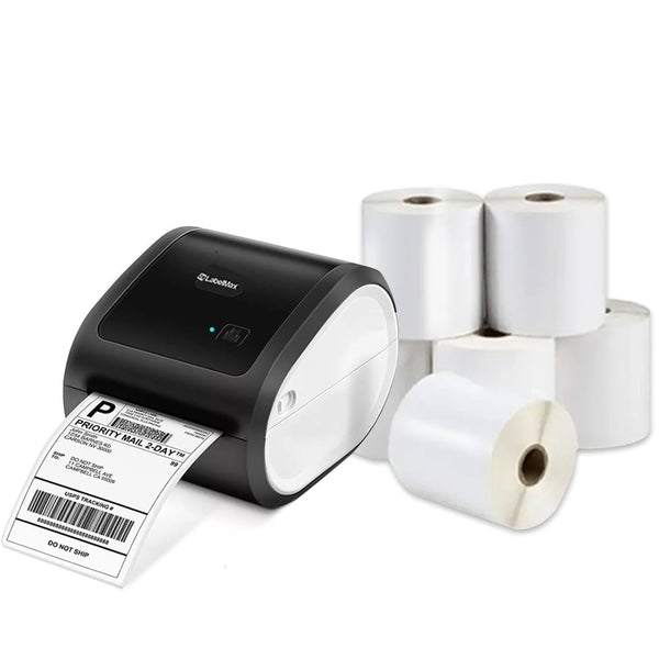 LabelMax 203DPI Direct Thermal Bluetooth Label Printer (D520-BT) + 6 Rolls 100mm X 150mm Shipping Labels