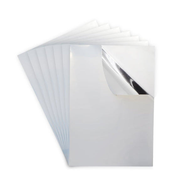 Silver Glossy Printable Vinyl Sticker Paper A4 - 20 sheets