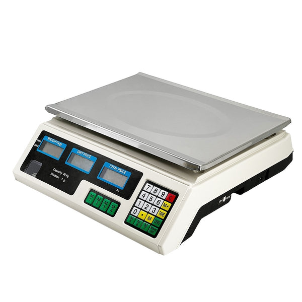 40KG Digital Electronic Weighing Scale for Commercial Use - White