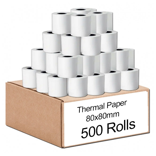 500 Bulk Rolls 80x80mm Thermal Paper Cash Register Receipt Roll