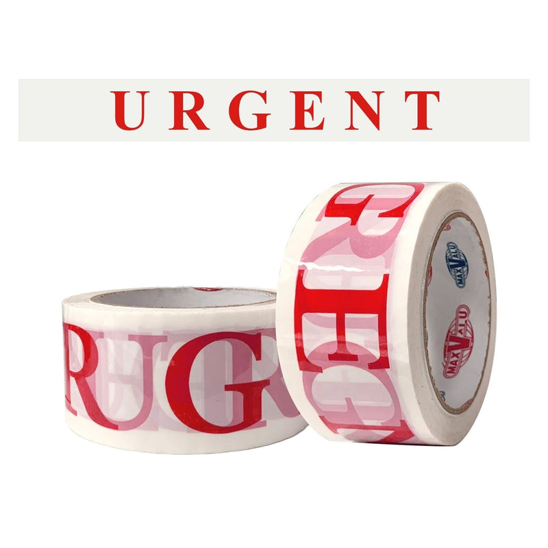 36 Rolls White URGENT Packaging Tape 48mm x 75m