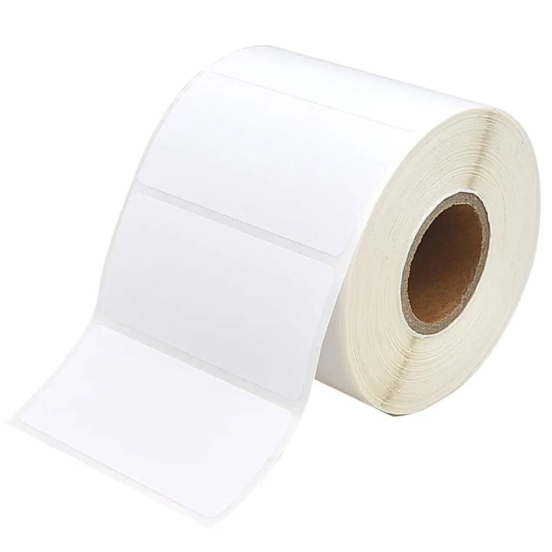 6 Rolls 60mm X 40mm Perforated Direct Thermal Labels White - 1000 Labels per Roll