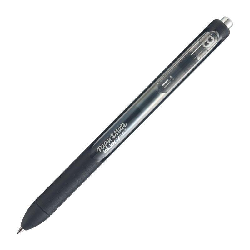 12 x Paper Mate Inkjoy Retractable Gel Pen 0.7mm - Black