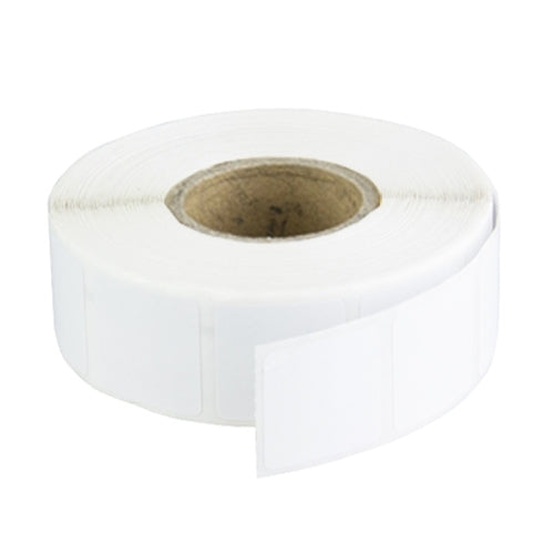 10 Rolls 25.4mm x 25.4mm Square Perforated Direct Thermal Labels White - 2000 Labels per Roll